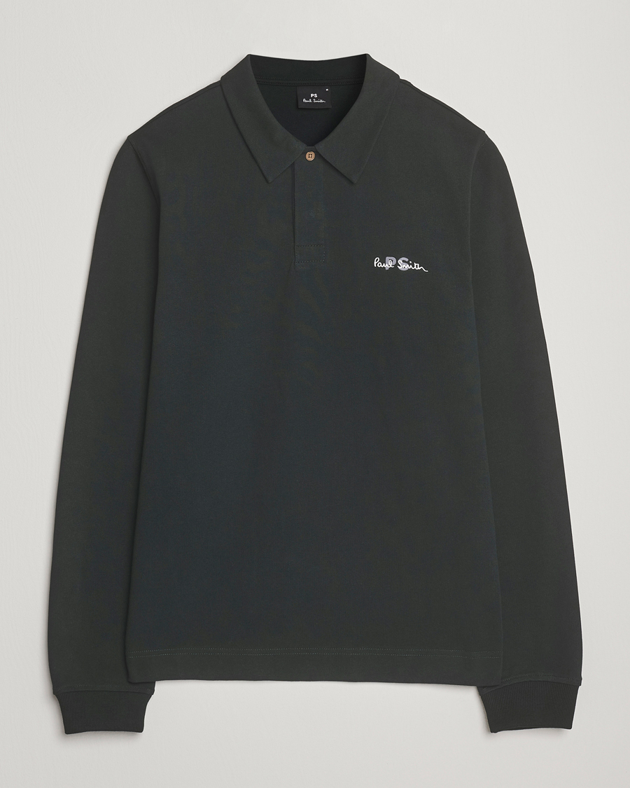 Herre | Gensere | PS Paul Smith | Cotton Logo Rugby Sweater Dark Green