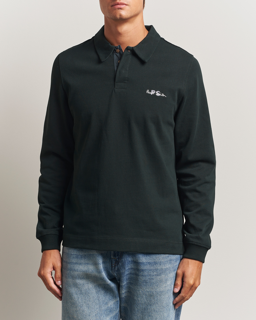 Herre | Gensere | PS Paul Smith | Cotton Logo Rugby Sweater Dark Green