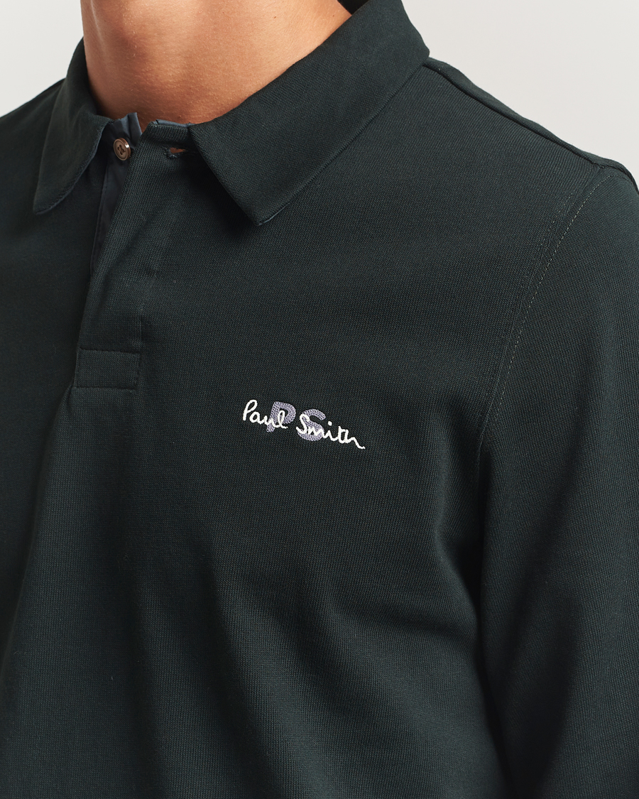 Herre | Gensere | PS Paul Smith | Cotton Logo Rugby Sweater Dark Green