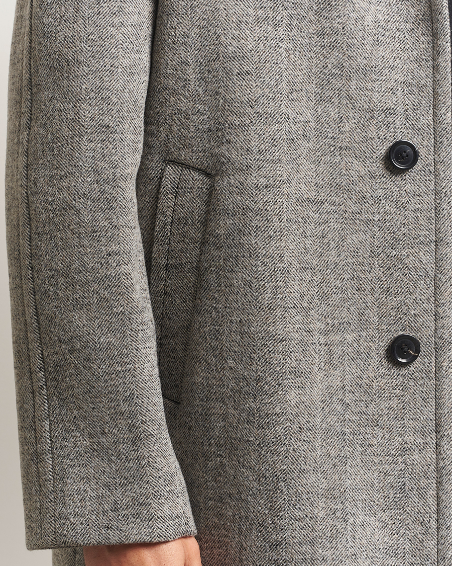 Herre | Jakker | Paul Smith | Wool Herringbone Coat Grey