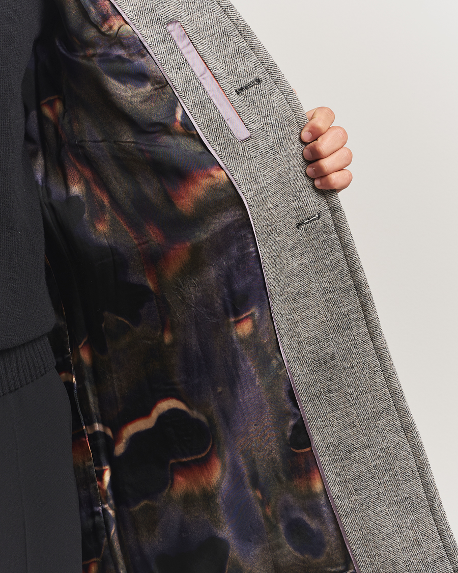 Herre | Jakker | Paul Smith | Wool Herringbone Coat Grey