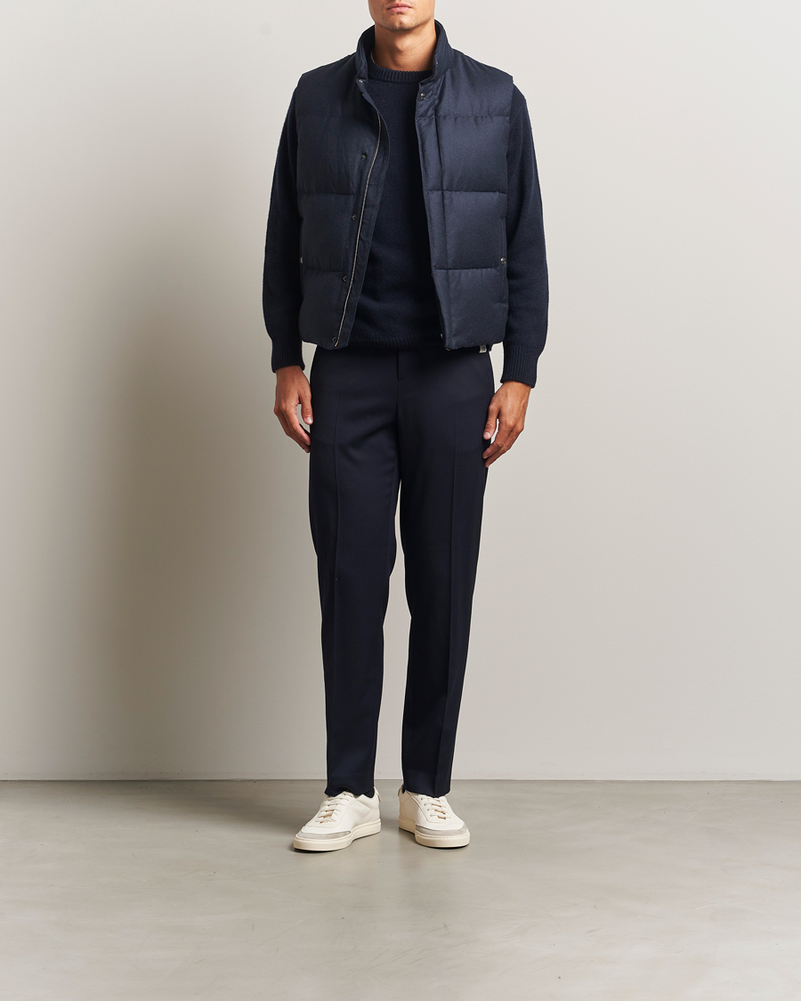 Herre | Vester | Paul Smith | Wool/Cashmere Down Gilet Navy