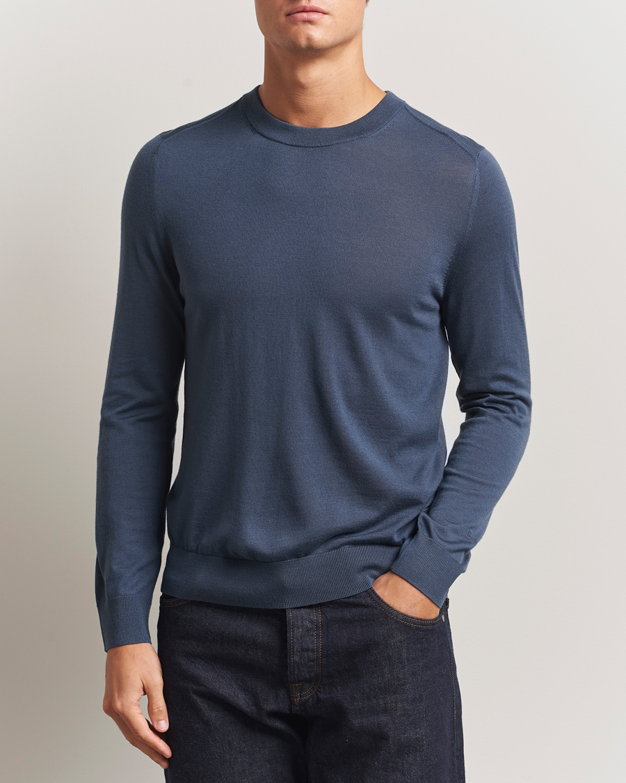 Herre | Gensere | Paul Smith | Merino Knitted Sweater Blue