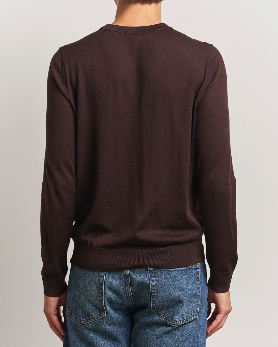 Herre | Gensere | Paul Smith | Merino Knitted Sweater Dark Brown