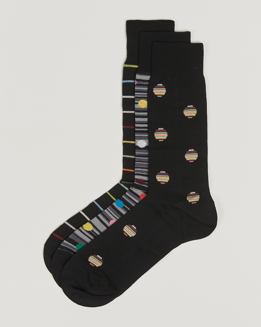 Herre | Undertøy | Paul Smith | 3-Pack Printed Sock Black