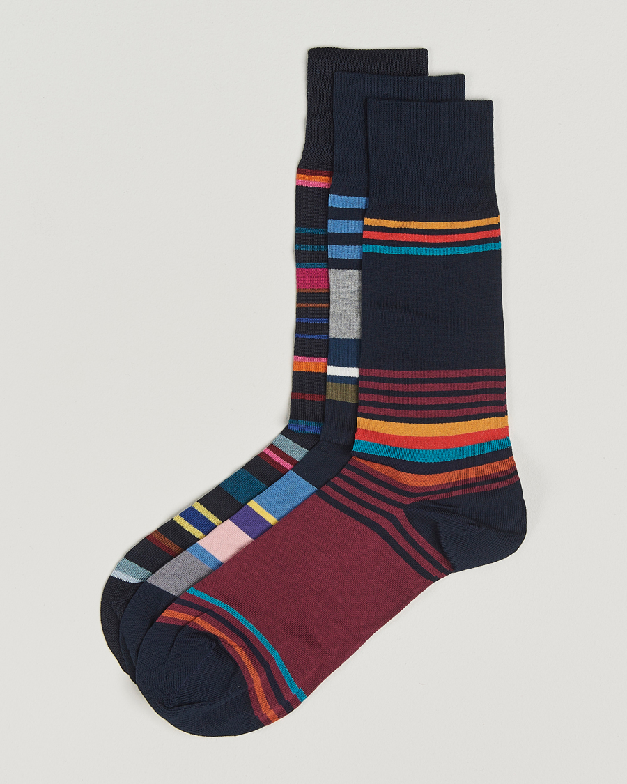 Herre | Undertøy | Paul Smith | 3-Pack Striped Sock Multi