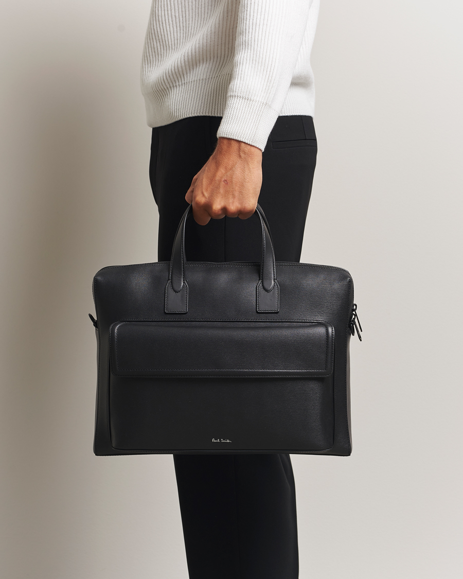 Herre | Vesker | Paul Smith | Leather Briefcase Black