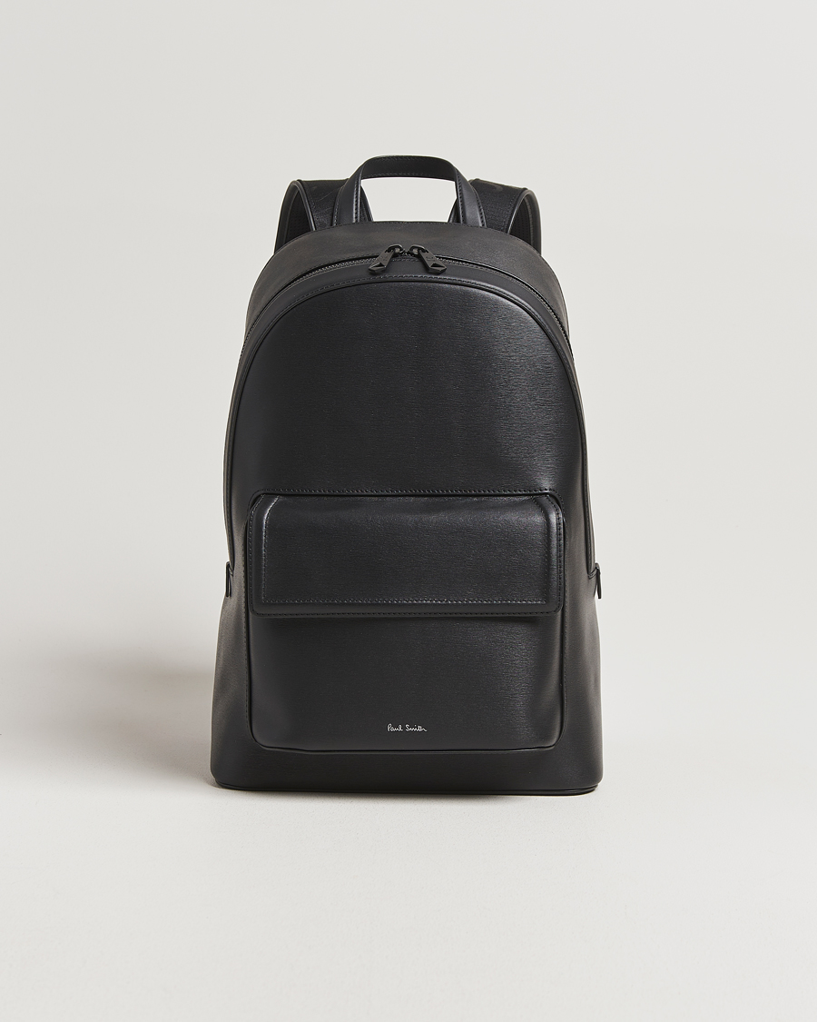 Herre | Vesker | Paul Smith | Leather Backpack Black