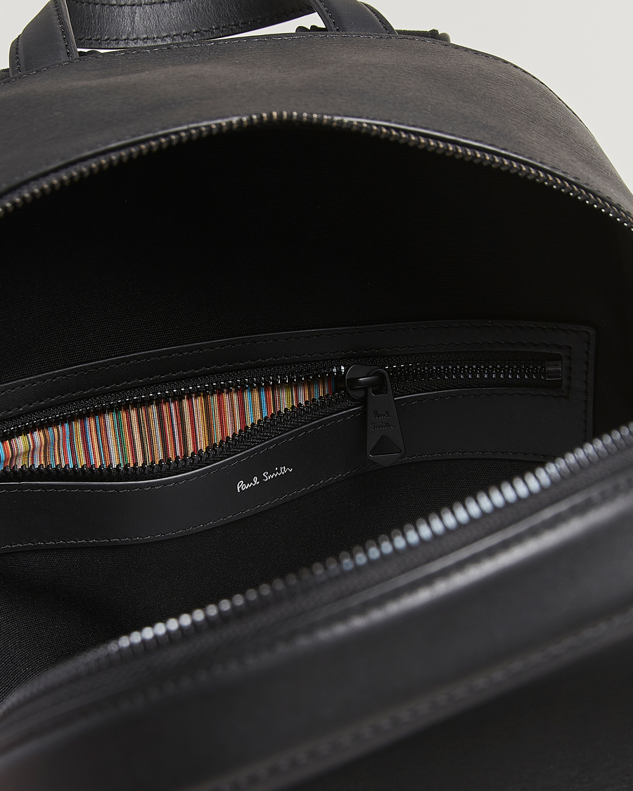 Herre | Vesker | Paul Smith | Leather Backpack Black