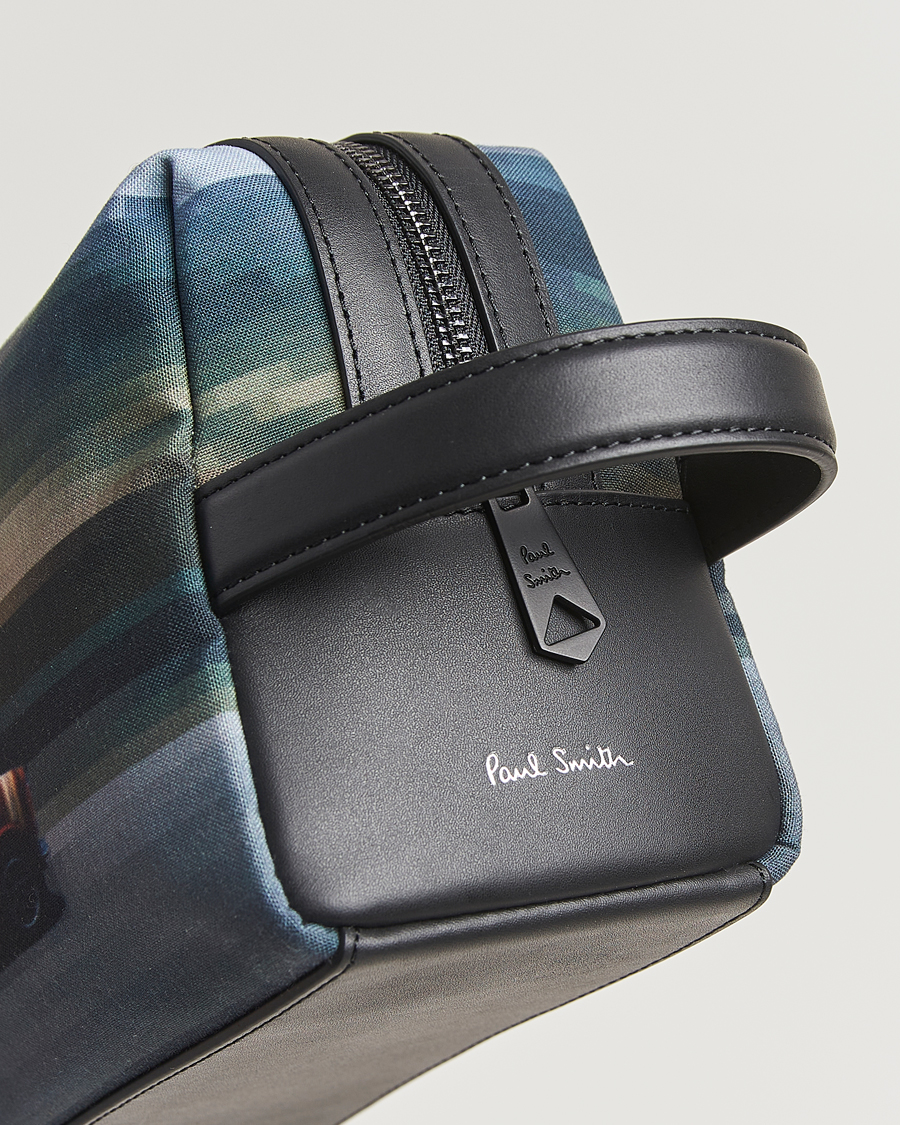 Herre | Vesker | Paul Smith | Leather Mini Washbag Black Multi