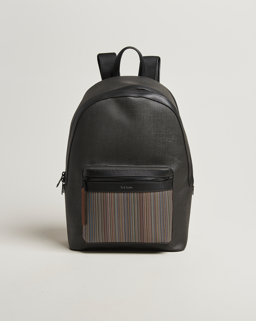 Herre | Vesker | Paul Smith | Nylon Stripe Backpack Black Multi