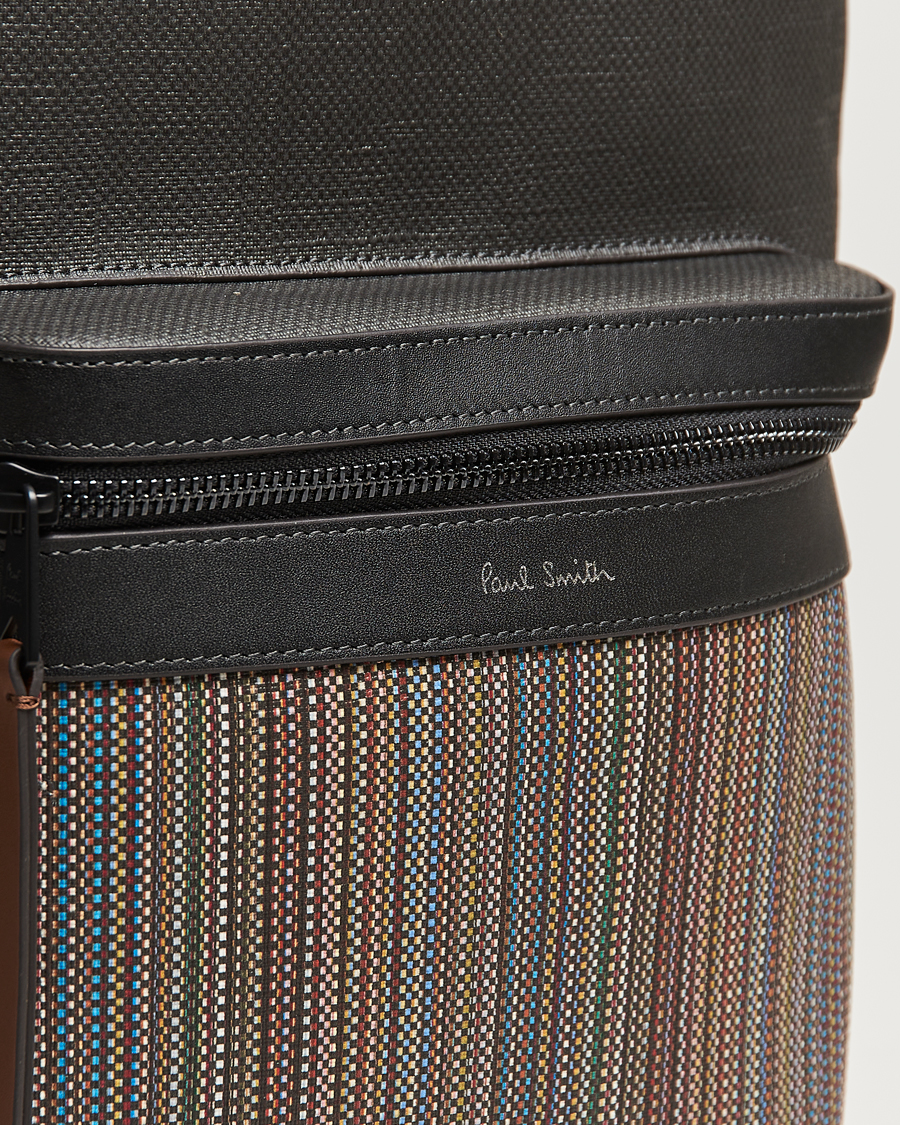 Herre | Vesker | Paul Smith | Nylon Stripe Backpack Black Multi