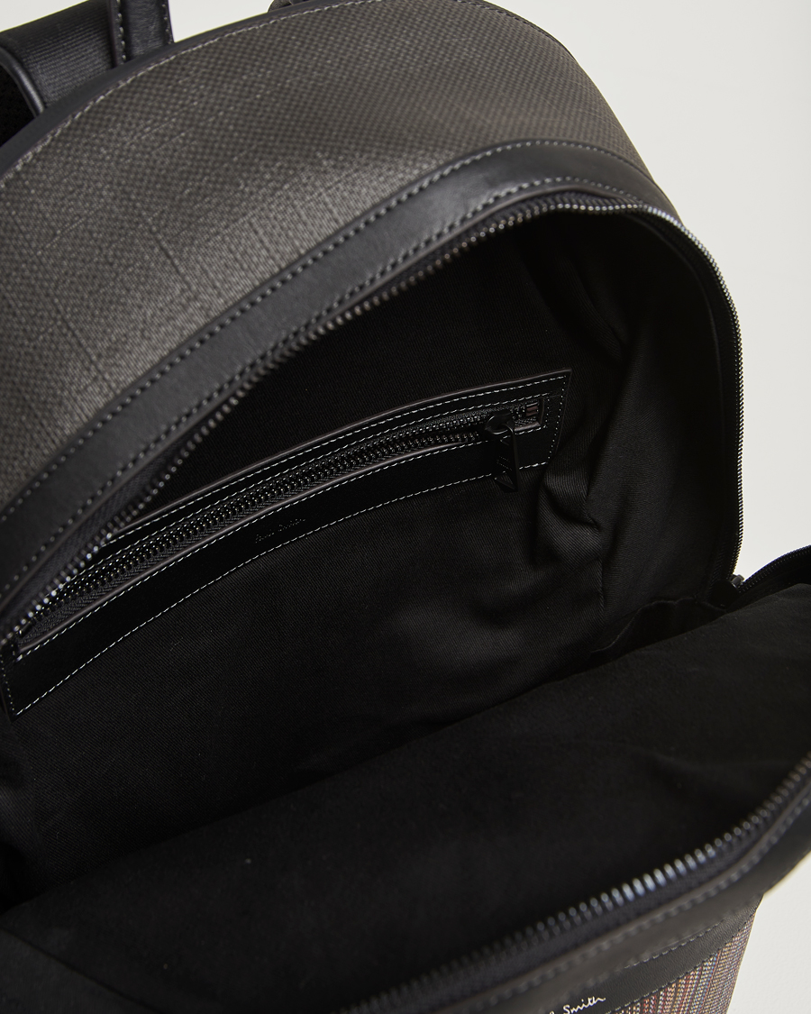 Herre | Vesker | Paul Smith | Nylon Stripe Backpack Black Multi