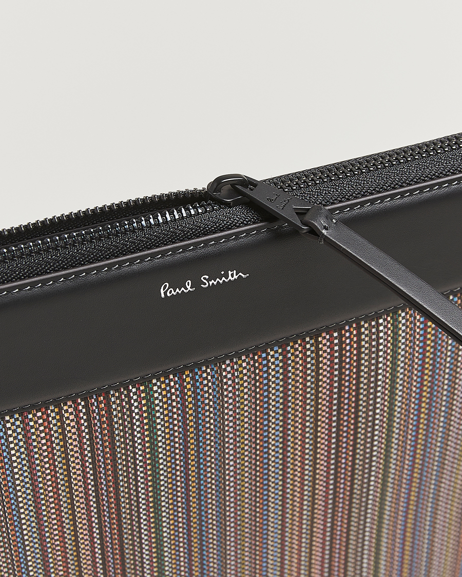 Herre | Vesker | Paul Smith | Nylon Stripe Document Case Black Multi