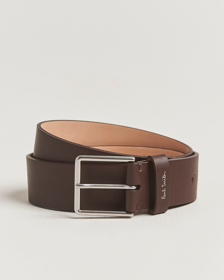 Herre | Belter | Paul Smith | Stitch Leather Belt Dark Brown