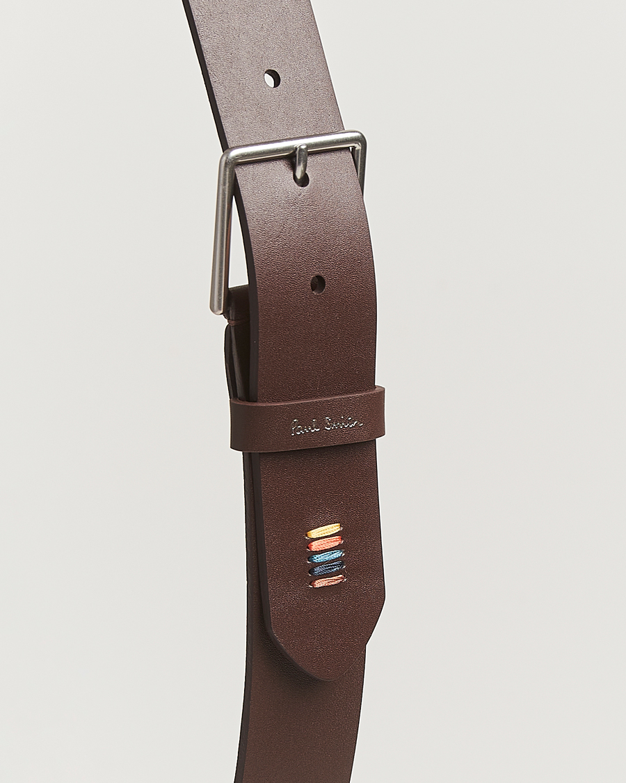 Herre | Belter | Paul Smith | Stitch Leather Belt Dark Brown
