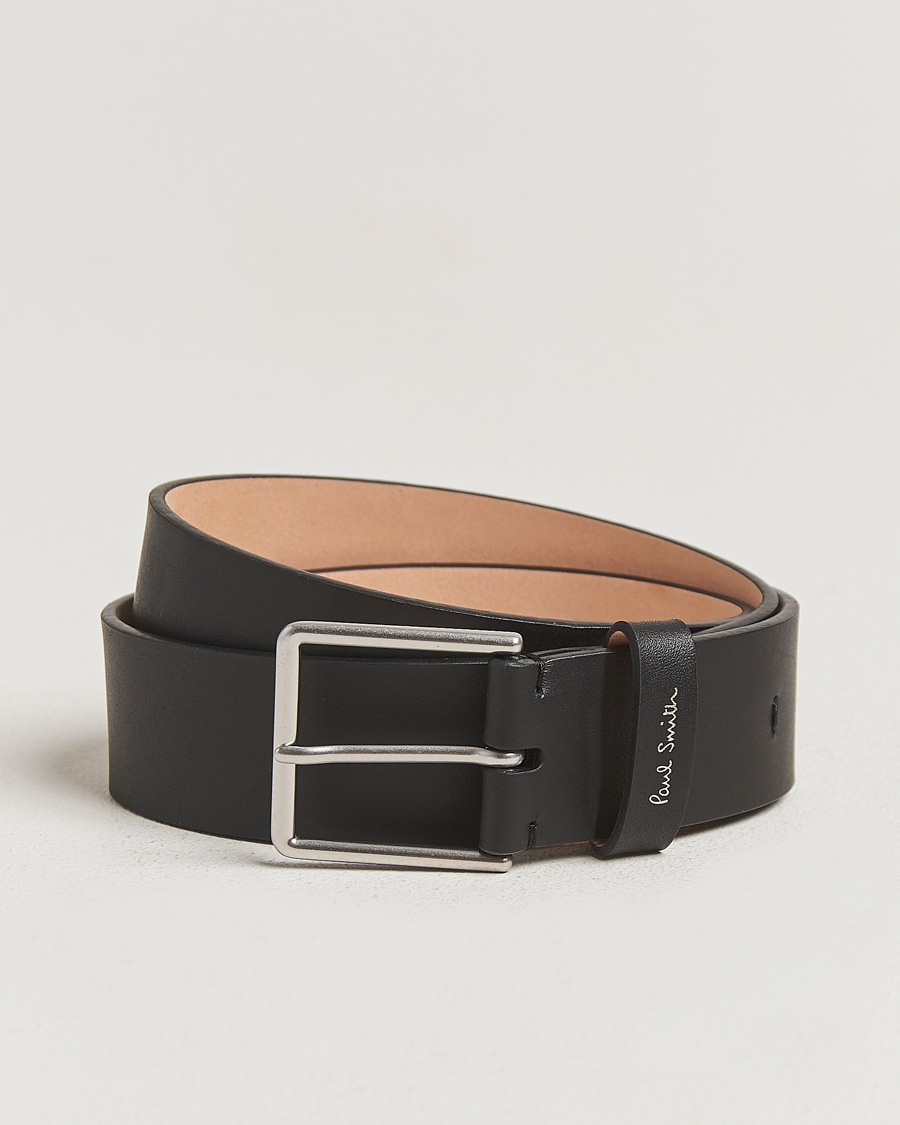 Herre | Belter | Paul Smith | Stitch Leather Belt Black