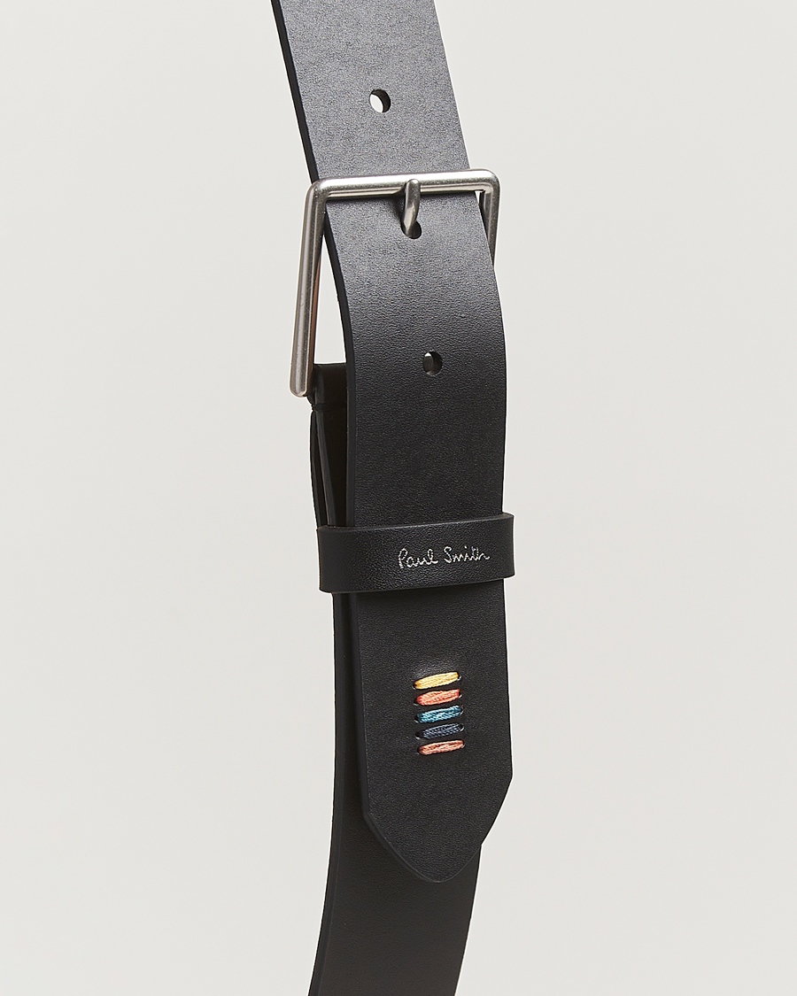 Herre | Belter | Paul Smith | Stitch Leather Belt Black