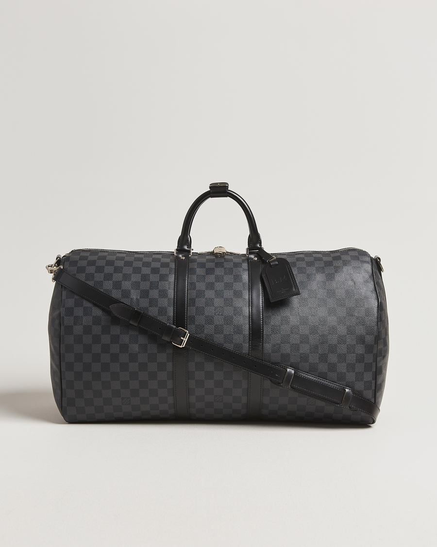 Herre | Louis Vuitton Pre-Owned Keepall Bandoulière 55 Damier Graphite | Louis Vuitton Pre-Owned | Keepall Bandoulière 55 Damier Graphite
