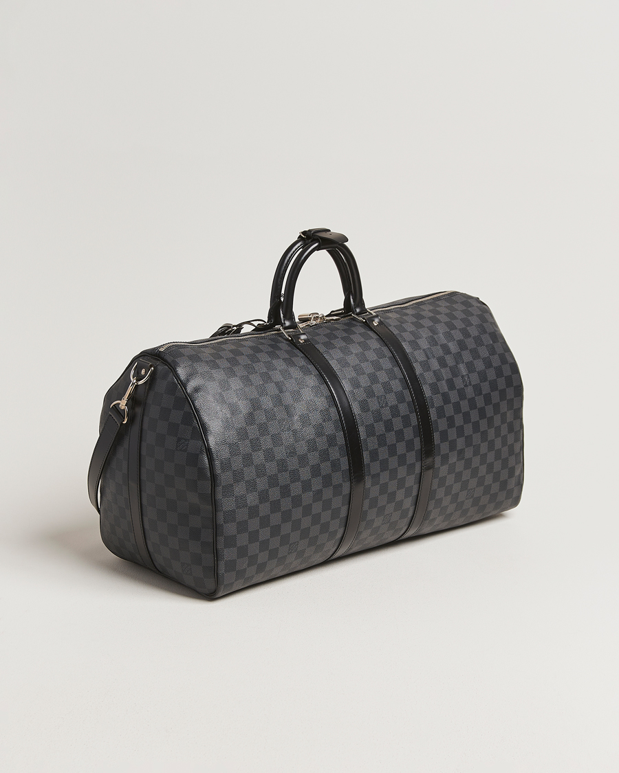 Herre | Pre-Owned & Vintage Bags | Louis Vuitton Pre-Owned | Keepall Bandoulière 55 Damier Graphite