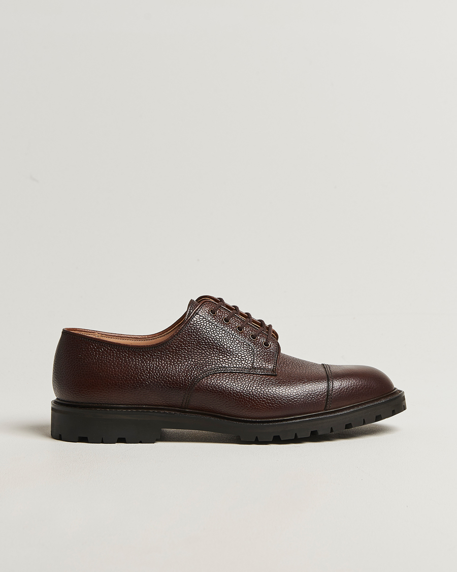 Herre | Derbys | Crockett & Jones | Sandhurst Derby Vibram Brown Scotch Grain