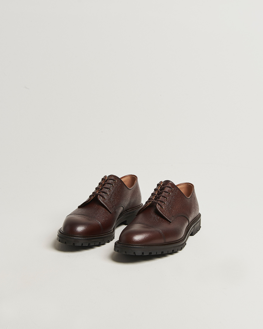 Herre | Derbys | Crockett & Jones | Sandhurst Derby Vibram Brown Scotch Grain