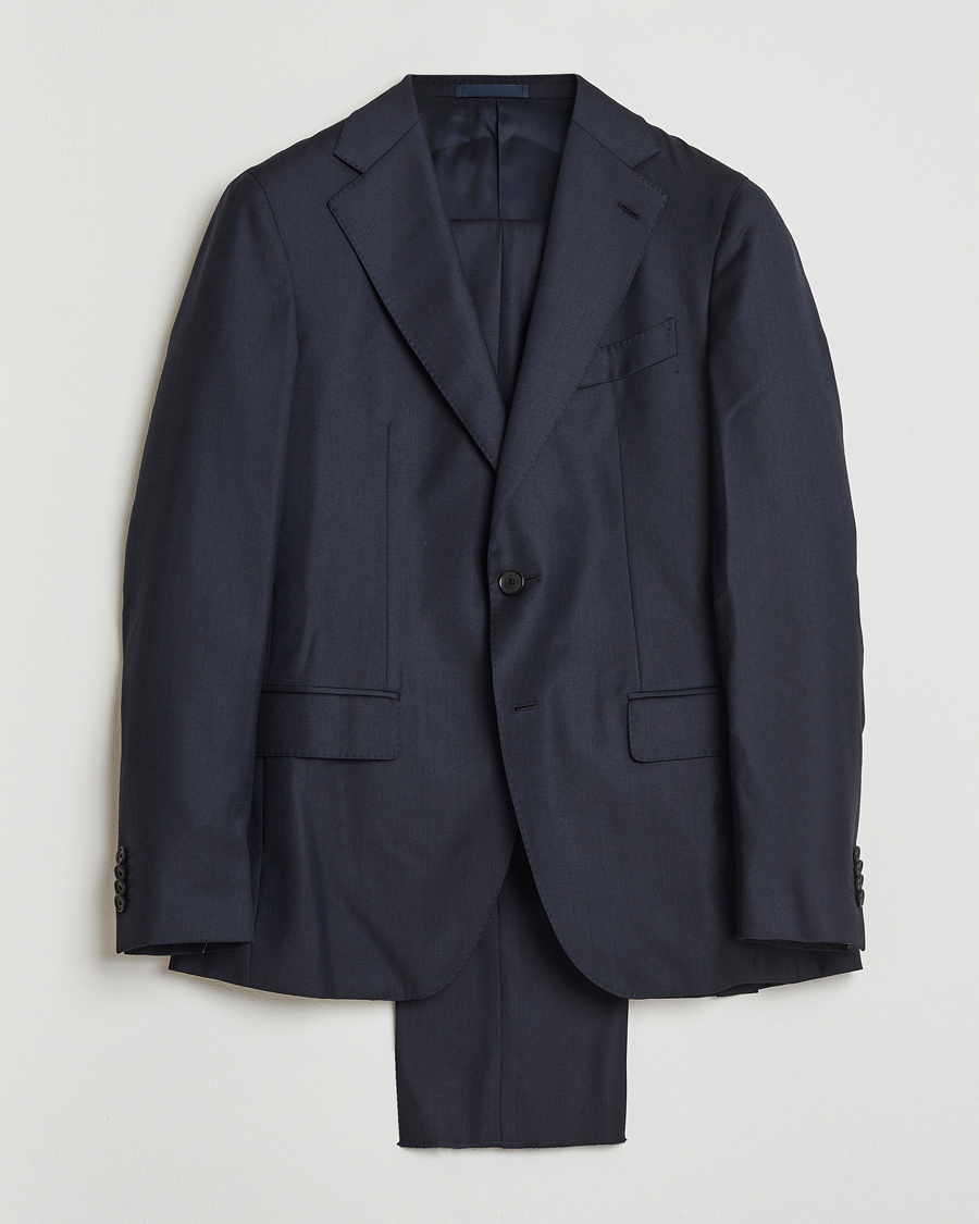 Herre | Dresser | Caruso | Aida Super 130s Wool Suit Navy