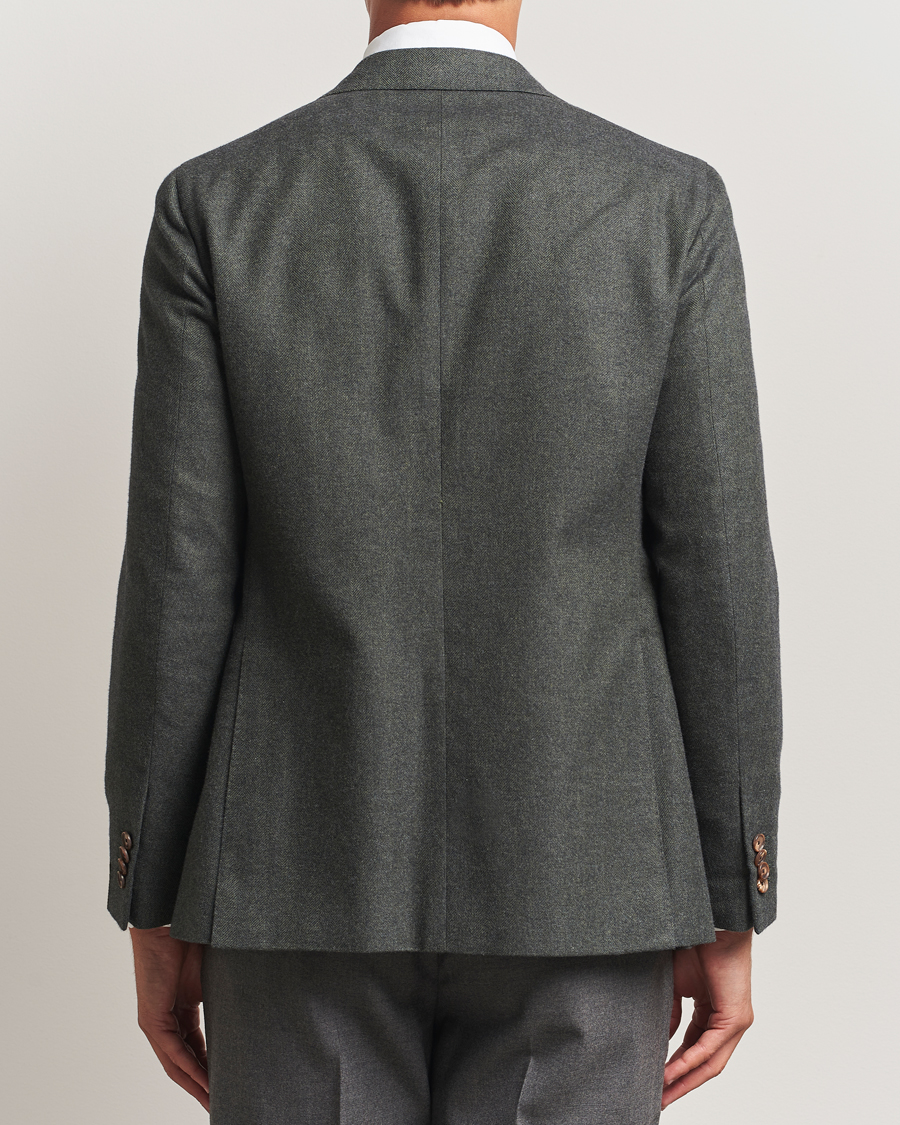 Herre | Dressjakker | Caruso | Aida Brushed Cotton Herringbone Blazer