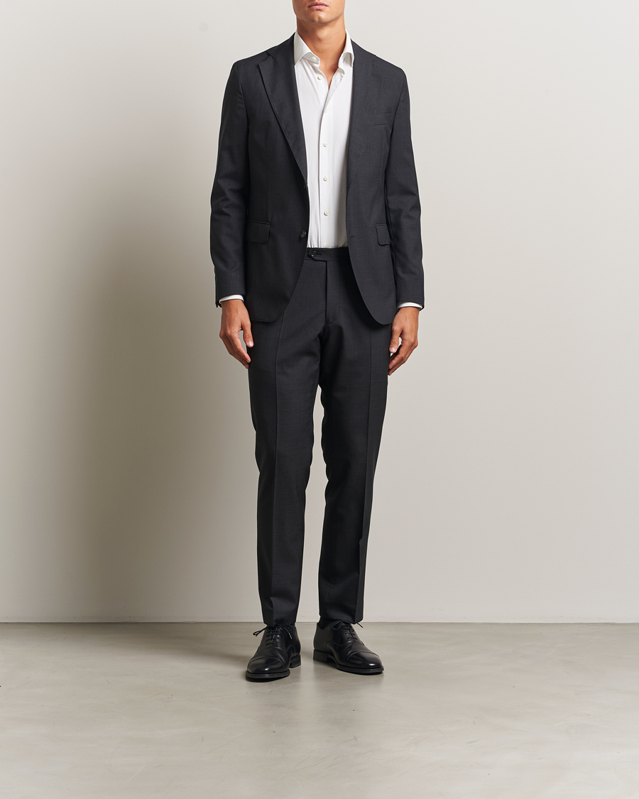 Herre | Bukser | Oscar Jacobson | Dandy Wool Trousers Grey