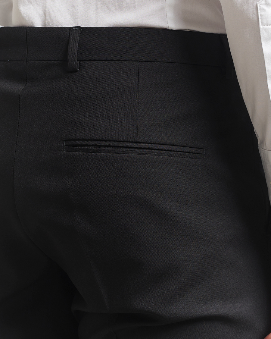 Herre | Bukser | Oscar Jacobson | Dandy Wool Trousers Black