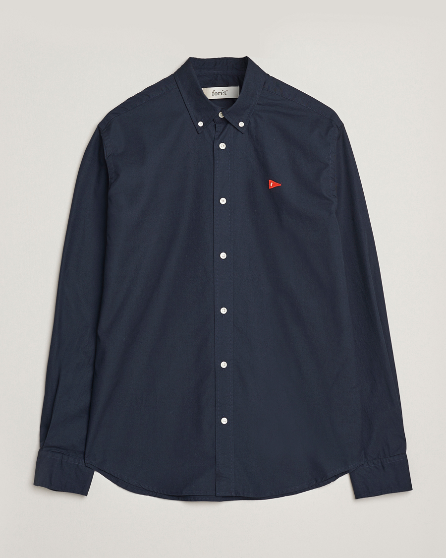 Herre | Skjorter | Forét | Flag Regular Fit Oxford Shirt Navy