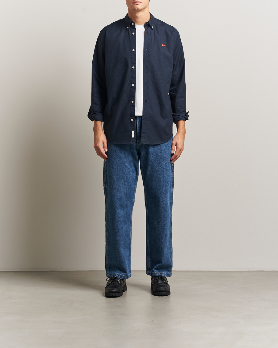 Herre | Skjorter | Forét | Flag Regular Fit Oxford Shirt Navy