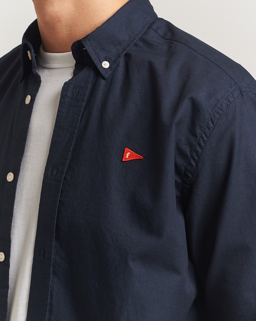 Herre | Skjorter | Forét | Flag Regular Fit Oxford Shirt Navy