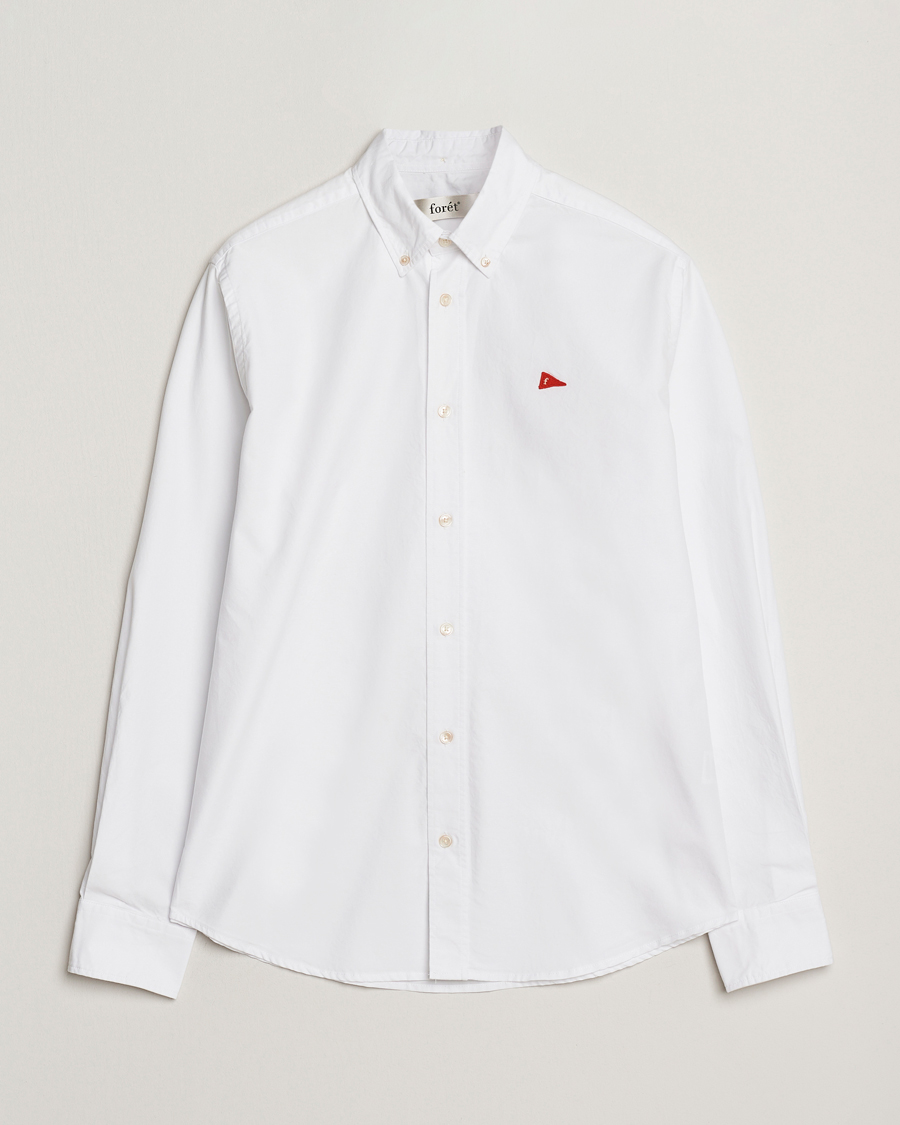 Herre | Skjorter | Forét | Flag Regular Fit Oxford Shirt White