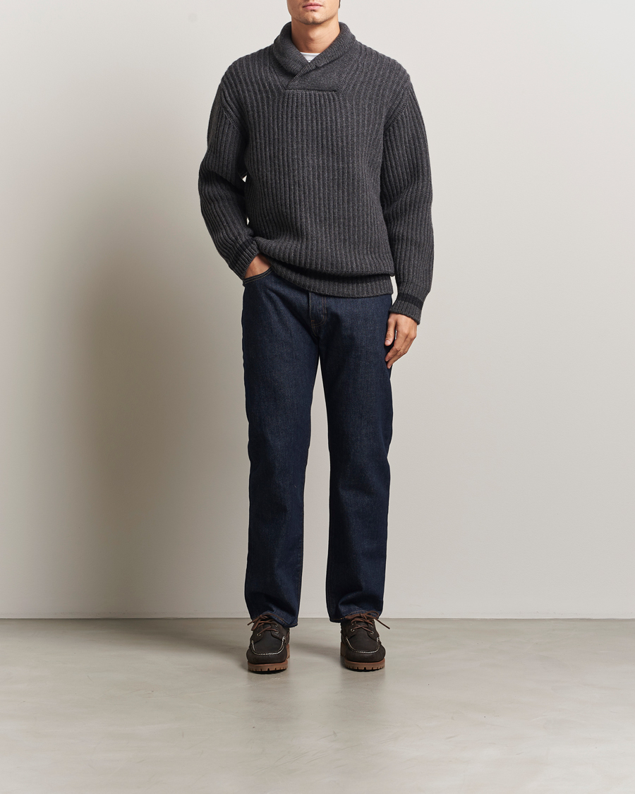 Herre | Gensere | Filson | Bristol Shawl Neck Sweater Grey