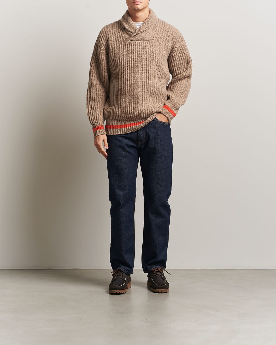 Herre | Gensere | Filson | Bristol Shawl Neck Sweater Oatmeal