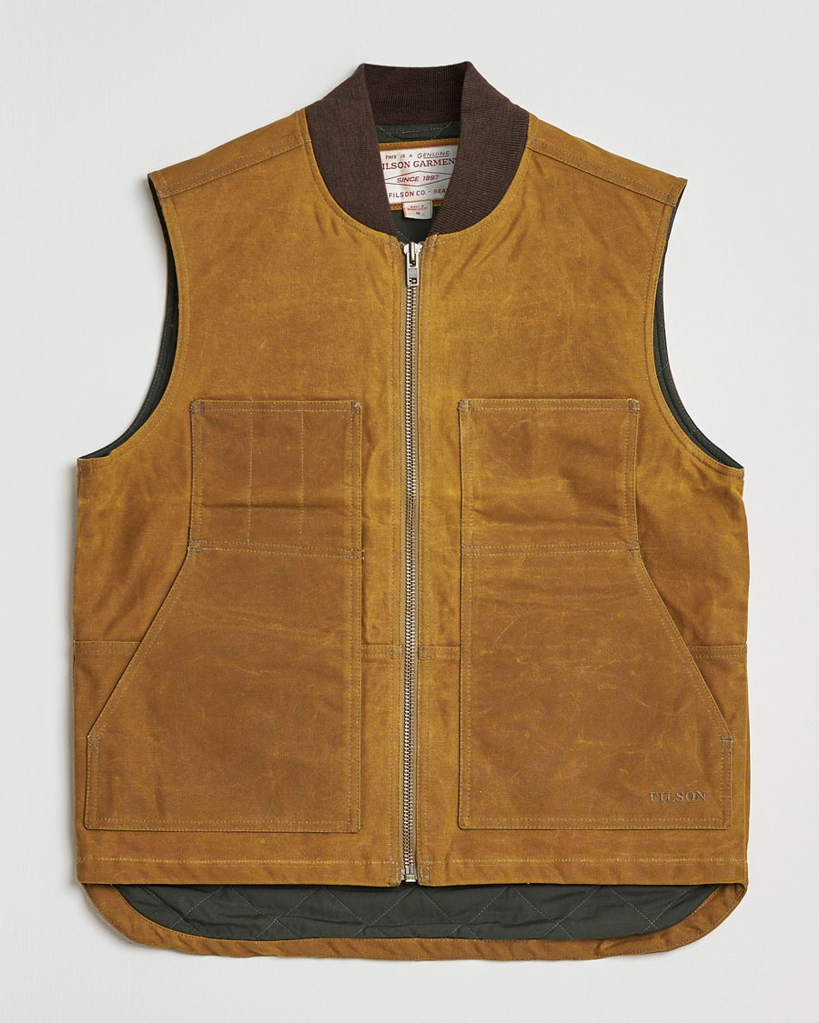 Herre | Jakker | Filson | Tin Cloth Insulated Work Vest Dark Tan