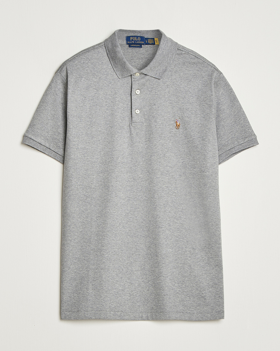 Herre | Pikéer | Polo Ralph Lauren | Custom Slim Fit Cotton Polo Steel Heather