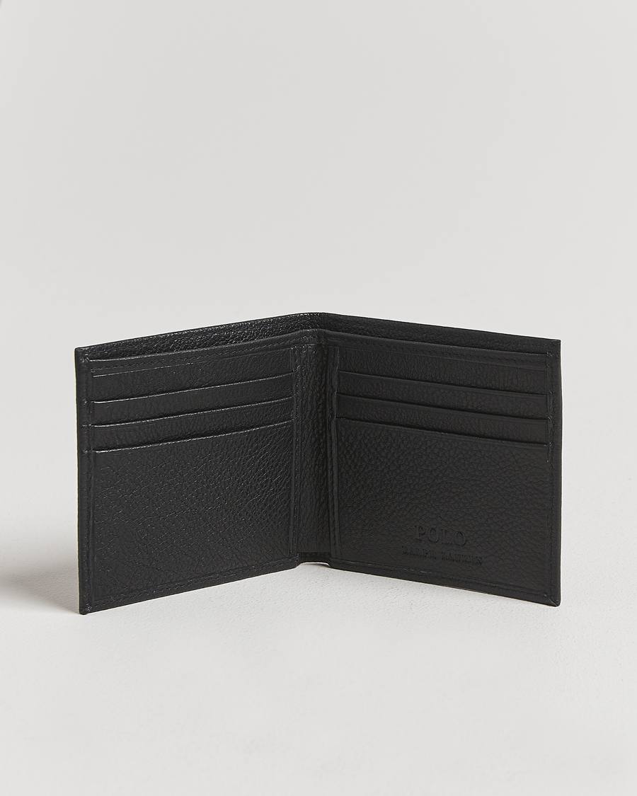Herre | Lommebøker | Polo Ralph Lauren | Pebbled Leather Billfold Wallet Black