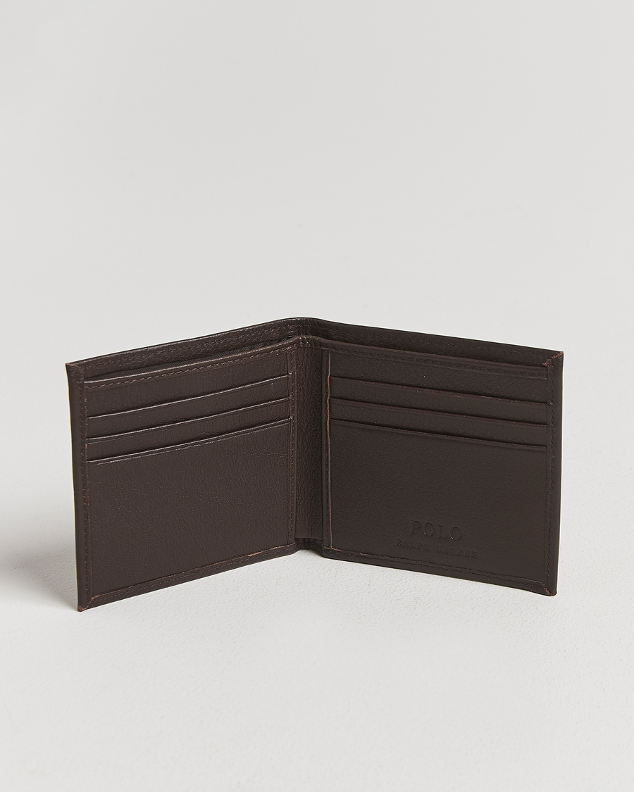 Herre | Lommebøker | Polo Ralph Lauren | Pebbled Leather Billfold Wallet Brown
