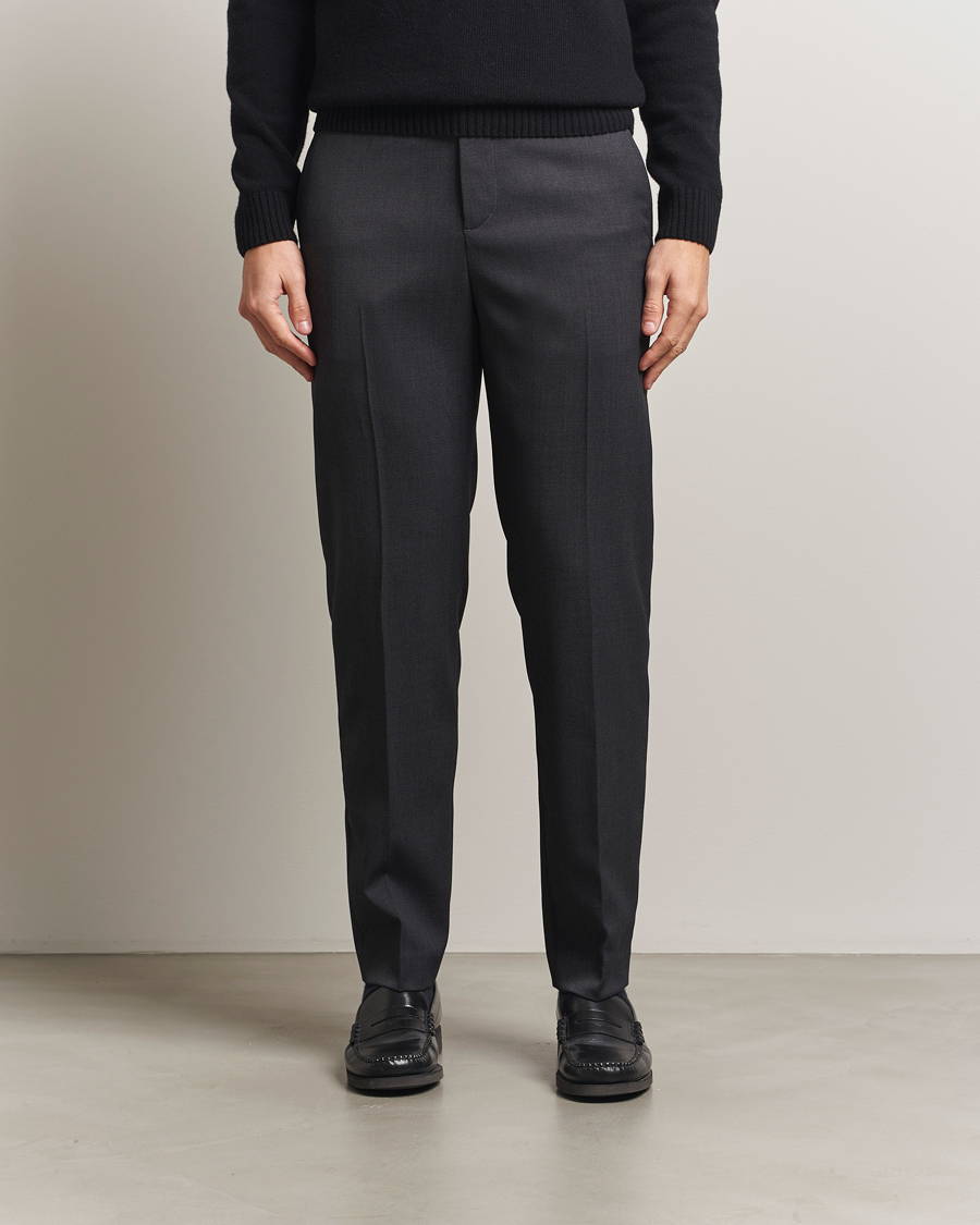 Herre | Bukser | Filippa K | Troy Tailored Drawstring Trousers Mid Grey