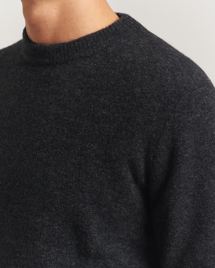 Herre | Gensere | Filippa K | Yak Knitted Sweater Charcoal Melange