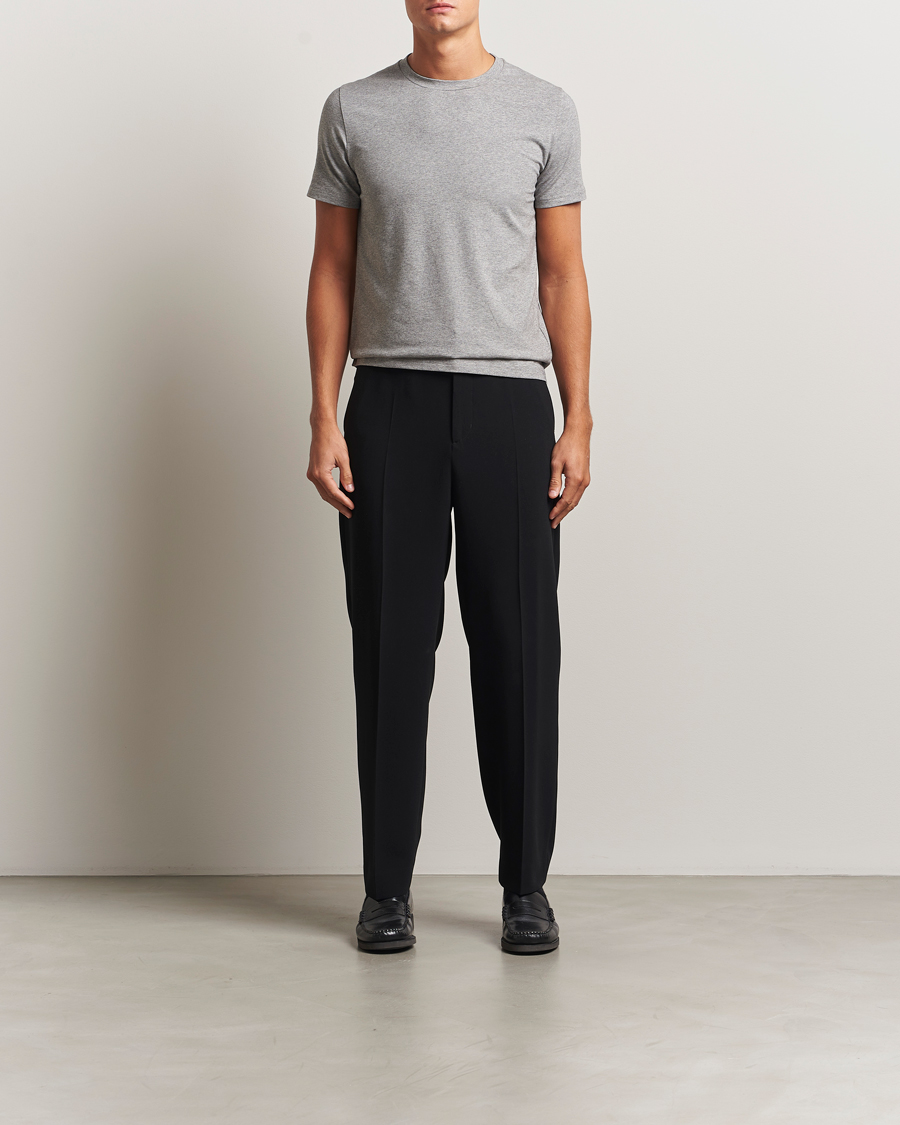 Herre | T-Shirts | Filippa K | Soft Lycra T-Shirt Mid Grey Melange