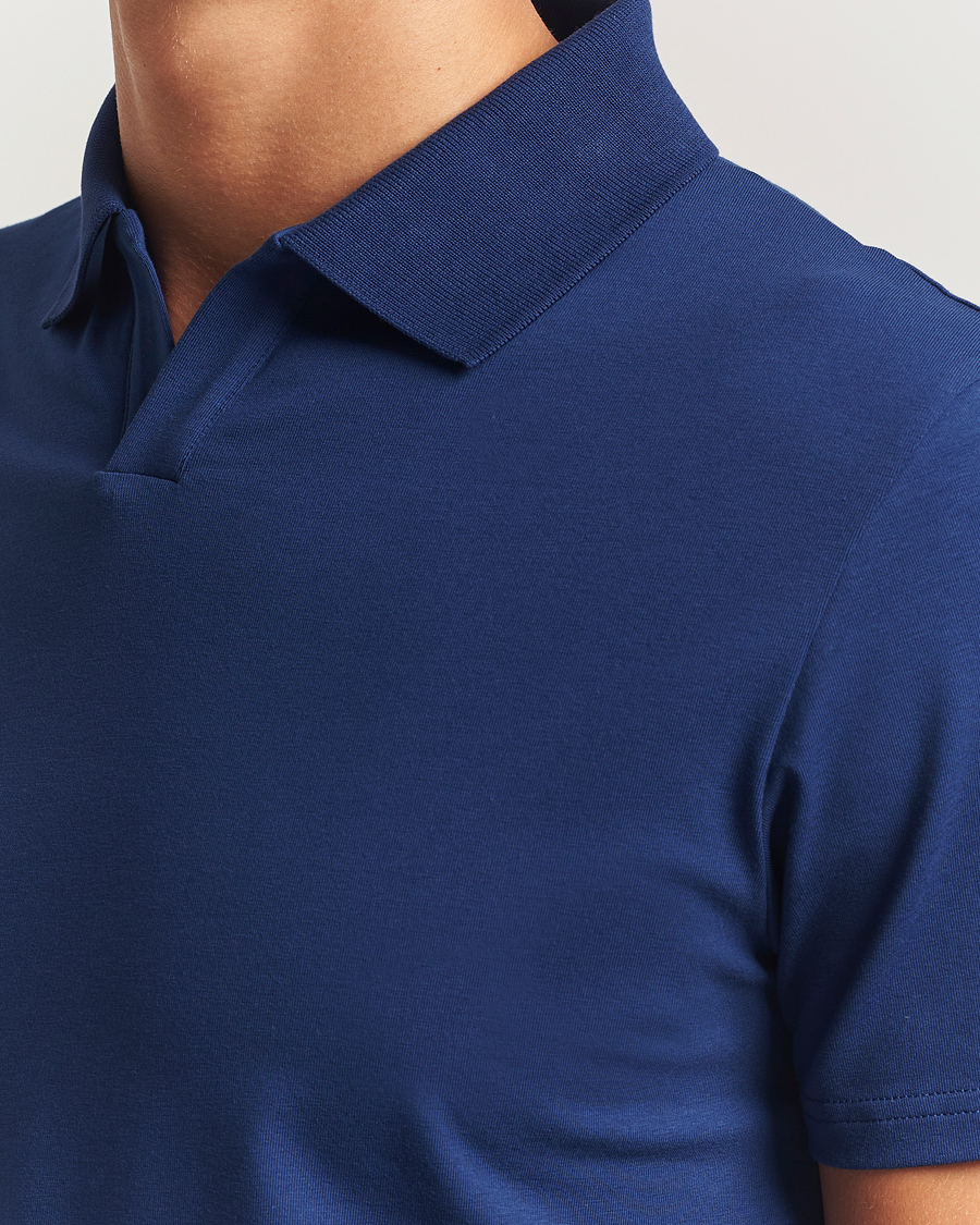 Herre | Pikéer | Filippa K | Soft Lycra Polo T-Shirt Royal Navy