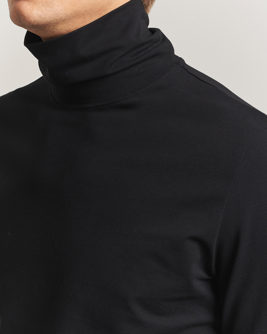 Herre | Gensere | Filippa K | Organic Cotton Stretch Turtleneck Black