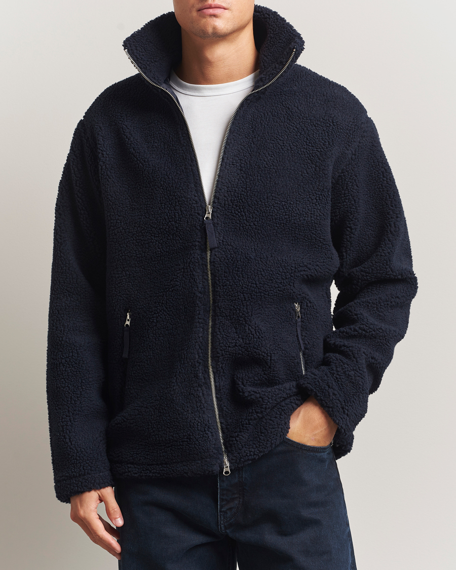 Herre | Jakker | A Day's March | Acton Fleece Jacket Navy