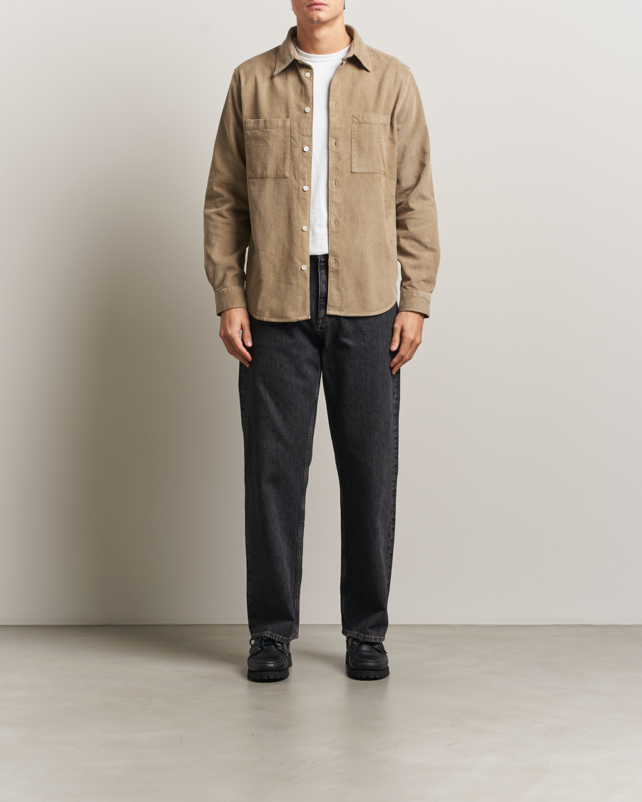 Herre | Skjorter | A Day's March | Rupert Cord Shirt Greige
