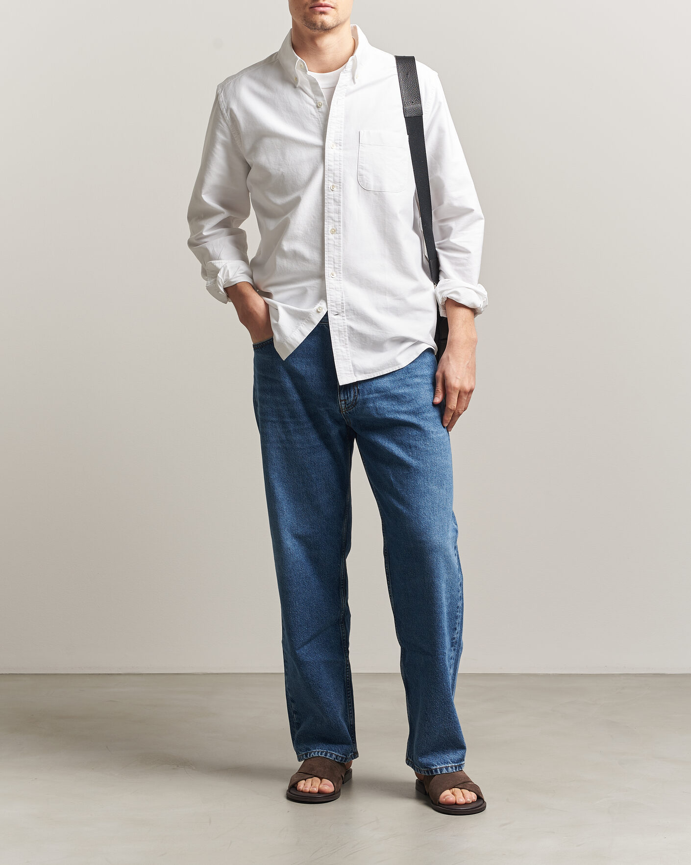 Herre | Skjorter | A Day's March | Classic Oxford Shirt White