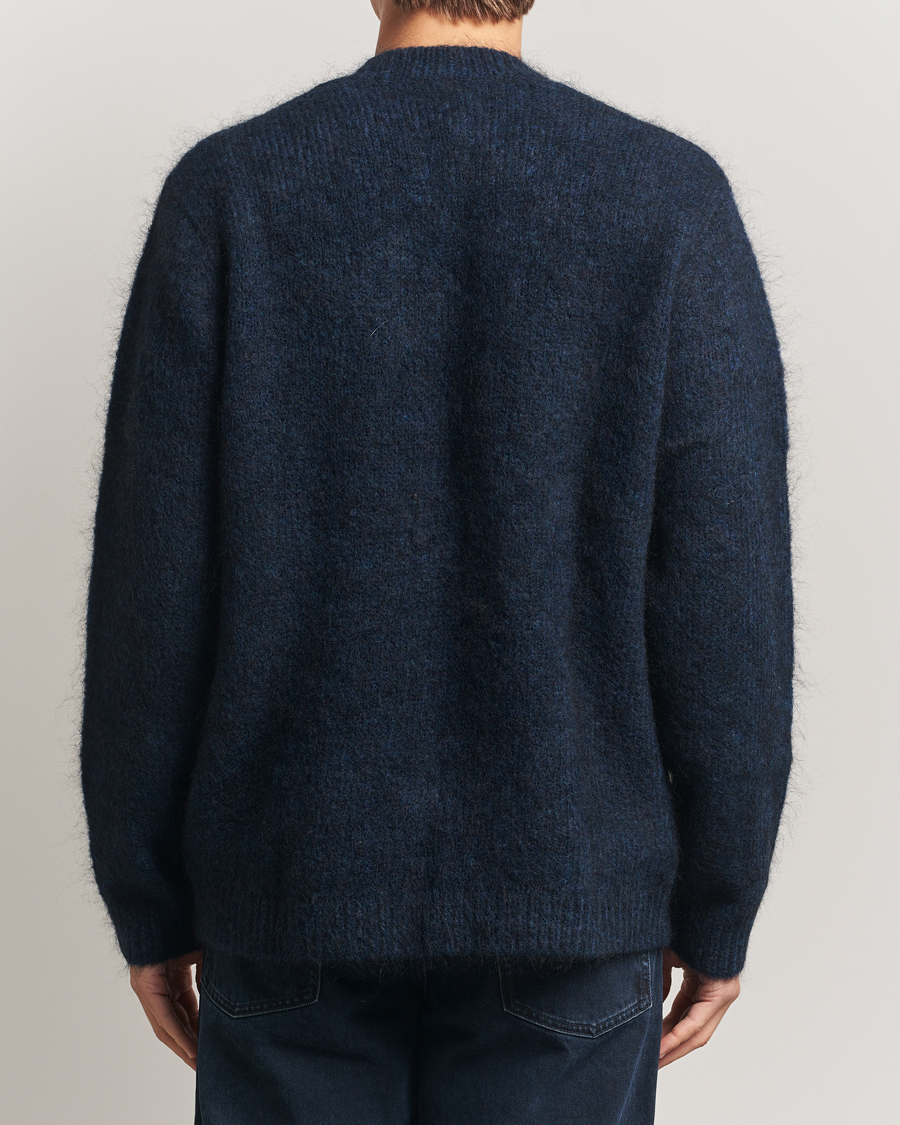 Herre | Gensere | A Day's March | Jarrow Mohair Cardigan Indigo Blue