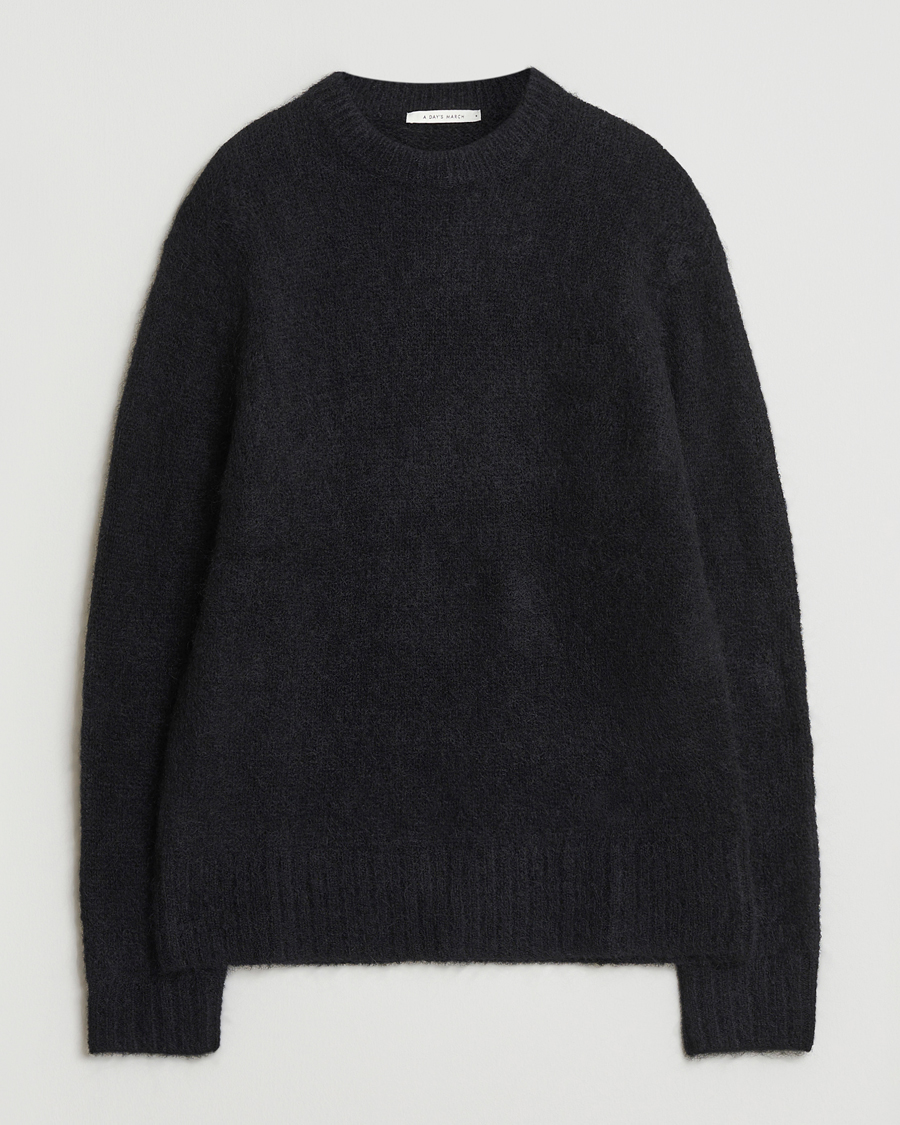 Herre | Gensere | A Day's March | Tietar Mohair Sweater Black